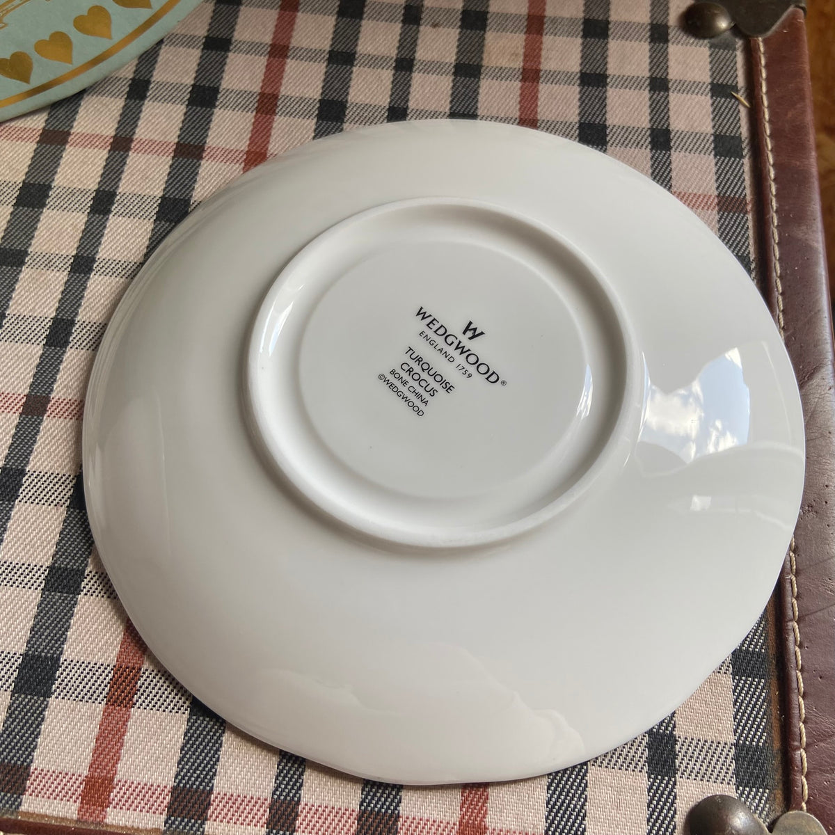 Wedgwood | China Harlequin Collection | Turquoise | Crocus Footed Tea Cup & Saucer | Bridgerton Style | NEW Boxed