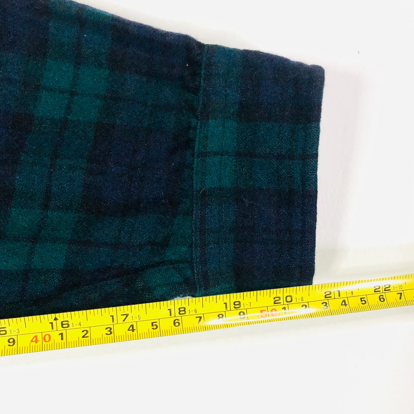 Pendleton 100% Wool Shirt Button Down Green Black Watch Tartan Plaid Size XL Vintage Made in USA