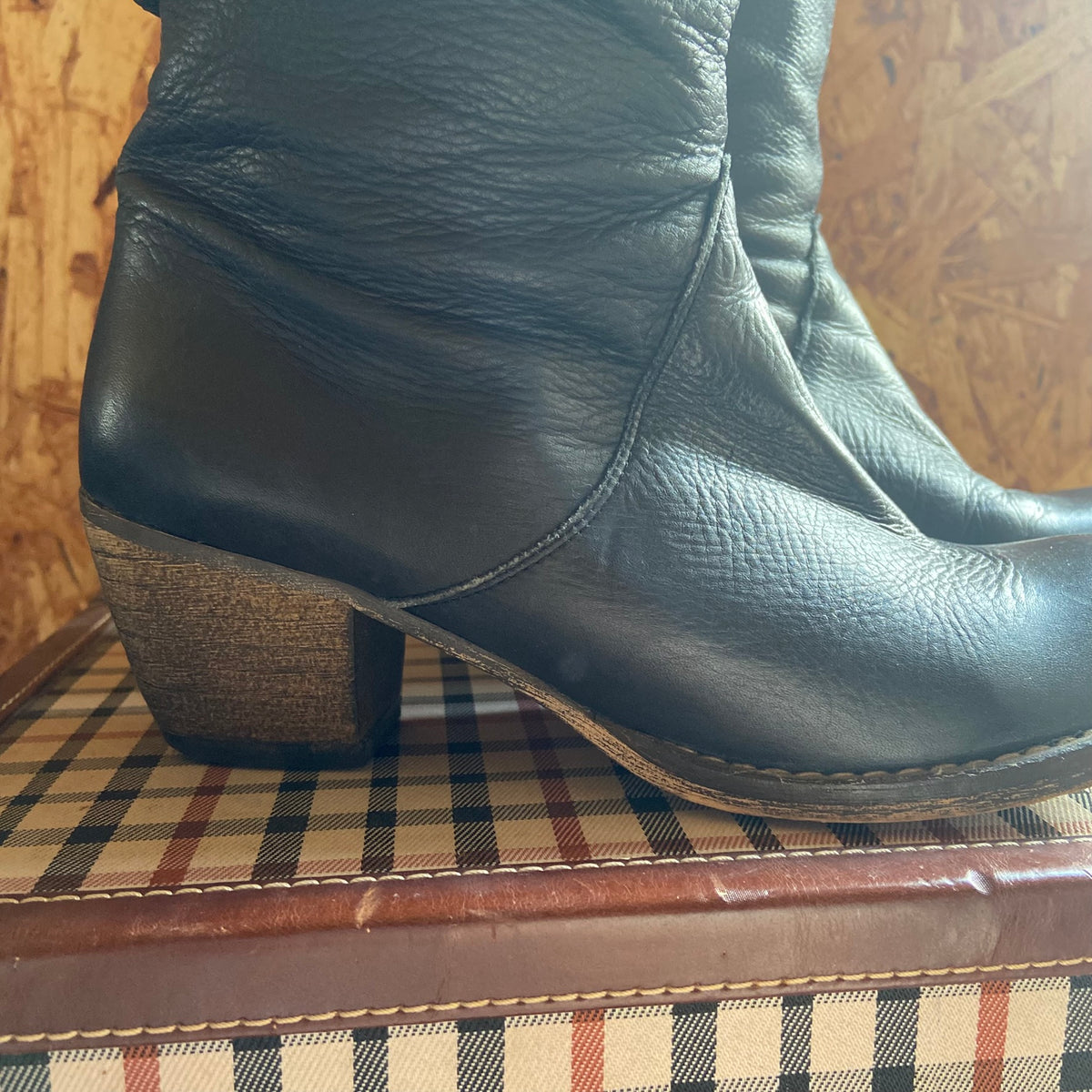 Red Or Dead | Dark Blue | Soft Leather | 'Cobbled Together' | Slouch Western Cowboy Boots | Size 4 (37)