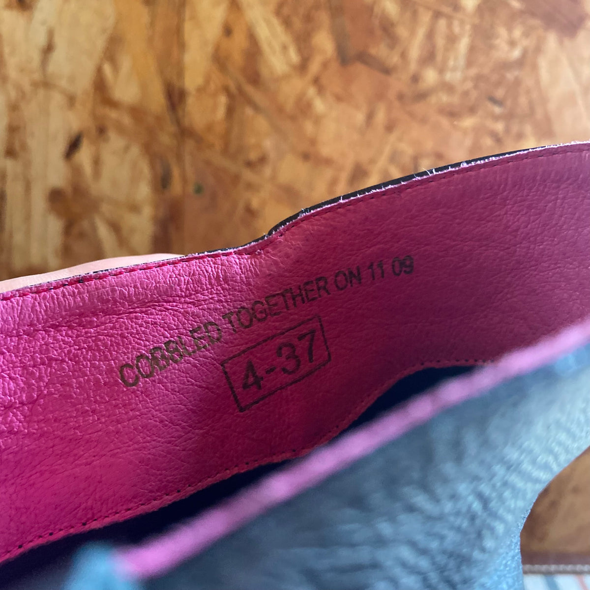 Red Or Dead | Dark Blue | Soft Leather | 'Cobbled Together' | Slouch Western Cowboy Boots | Size 4 (37)
