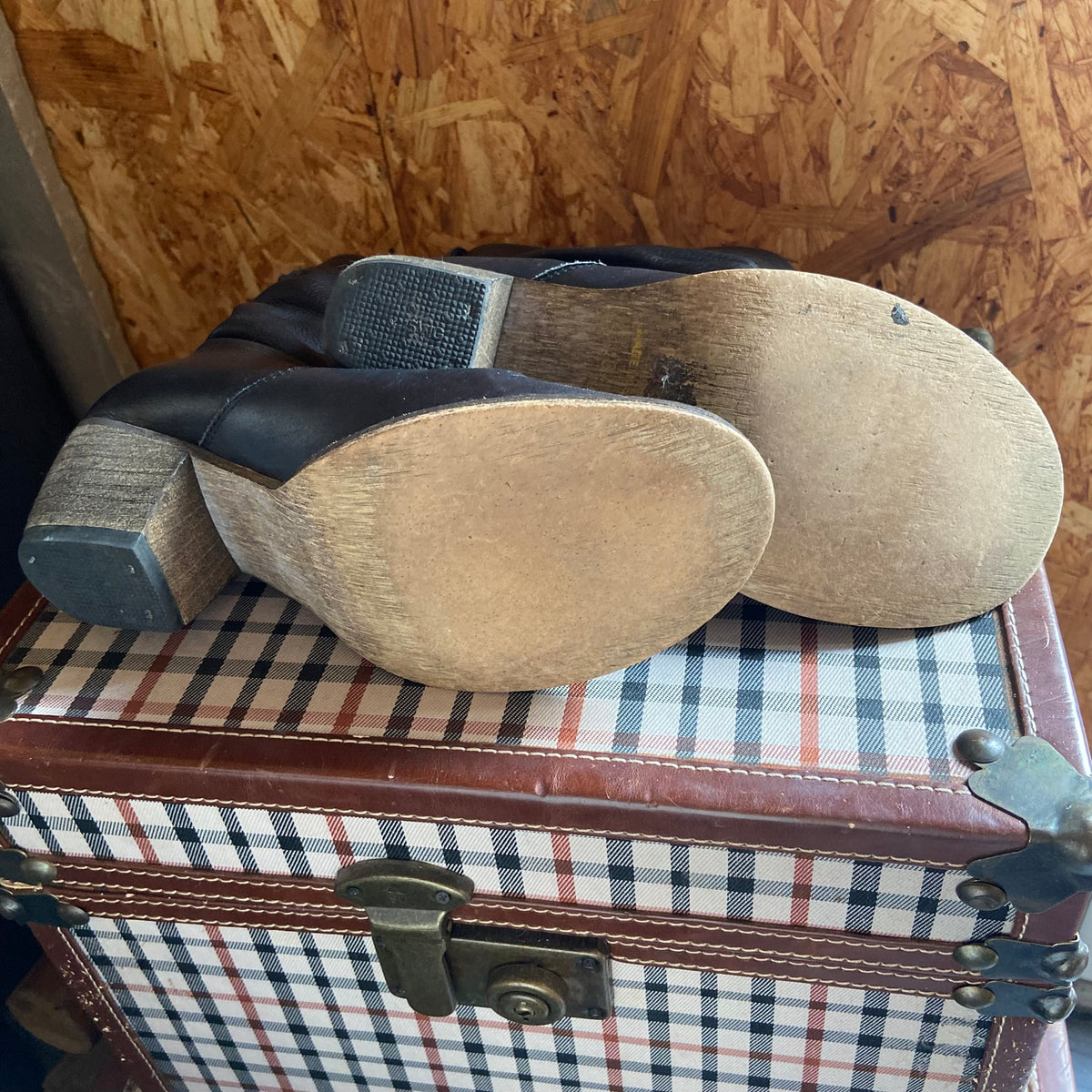 Red Or Dead | Dark Blue | Soft Leather | 'Cobbled Together' | Slouch Western Cowboy Boots | Size 4 (37)