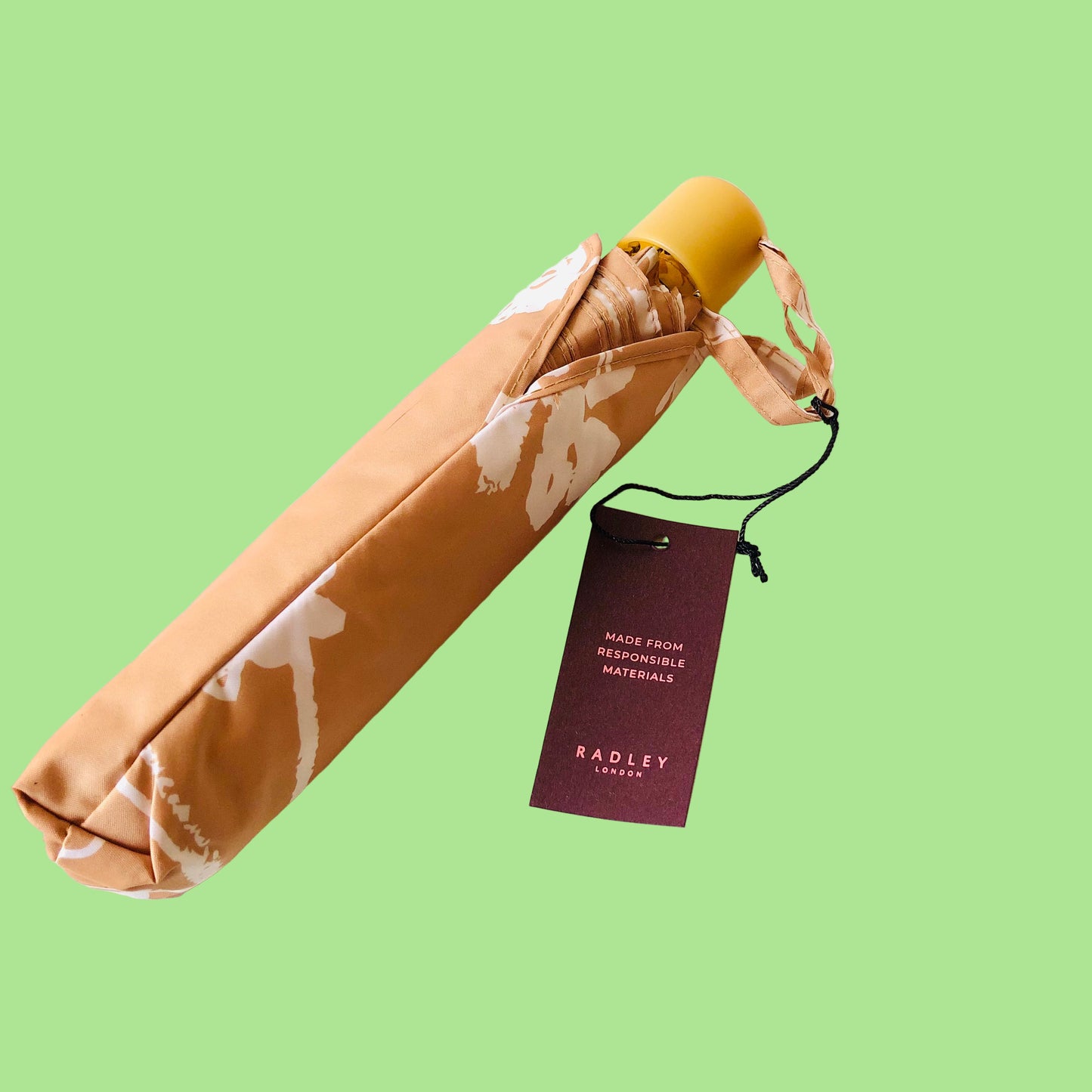 Radley Blooming Lovely Pecan Responsible Foldaway Superlite Umbrella NEW RRP £45