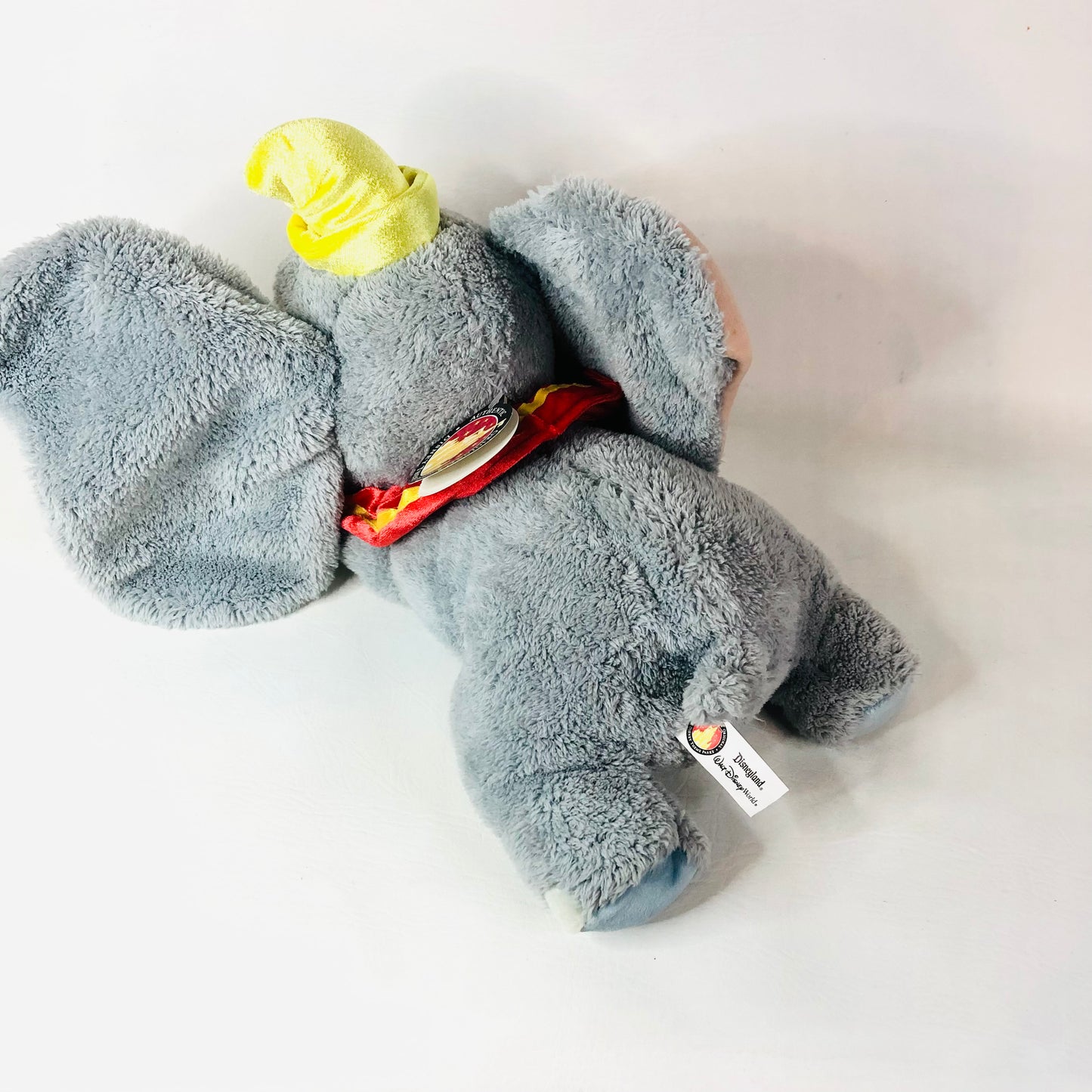 Disney Parks Dumbo With Feather Plush Soft toy 15” Rare Vintage New With Tags