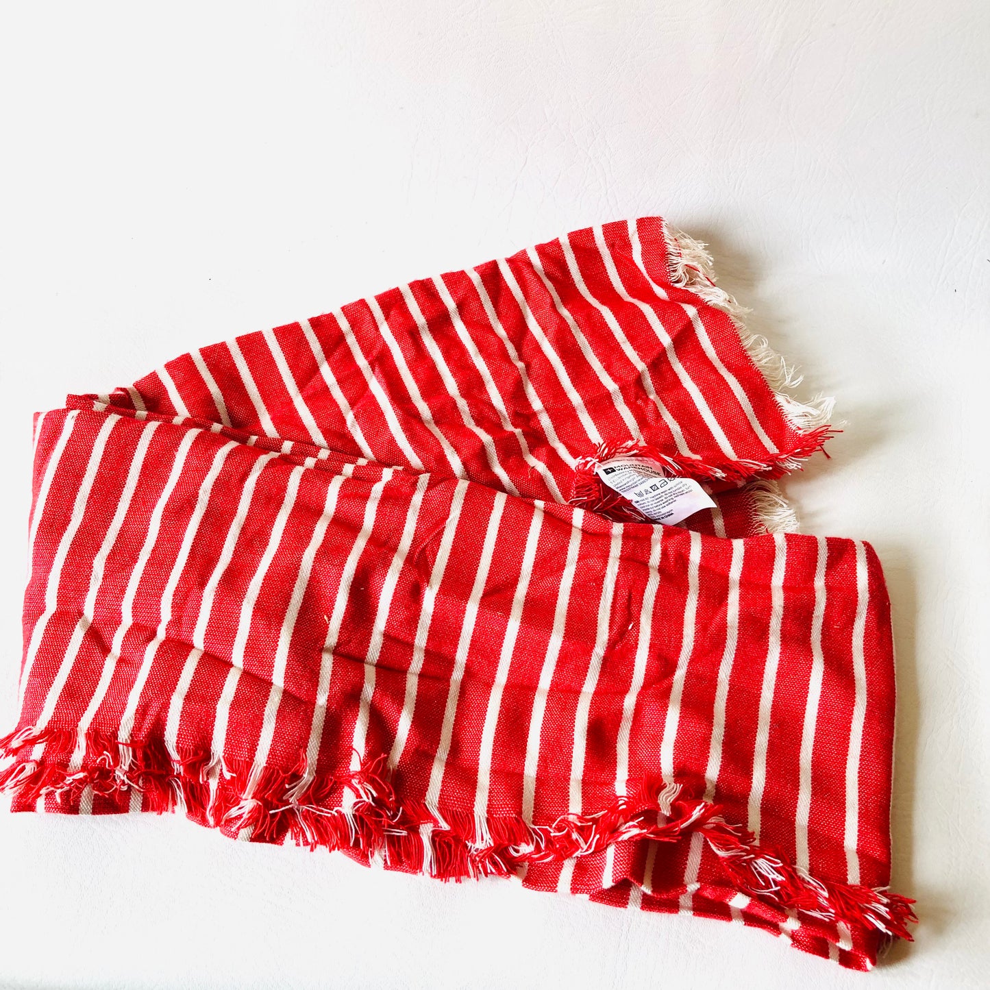 Mountain Warehouse Red & White Striped Lightweight Wrap Scarf NEW