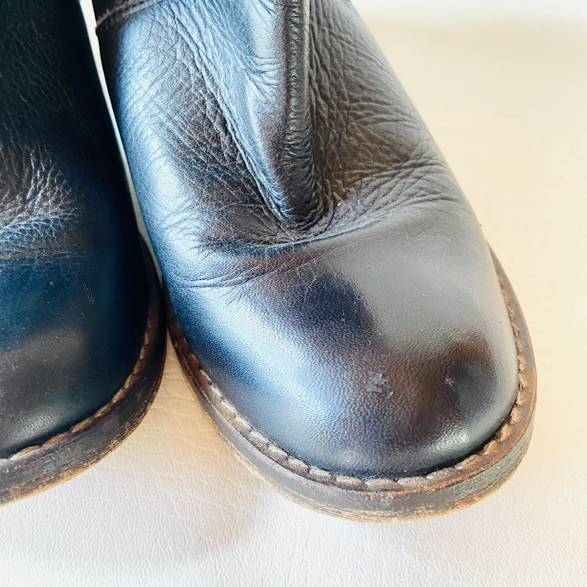 Red Or Dead | Dark Blue | Soft Leather | 'Cobbled Together' | Slouch Western Cowboy Boots | Size 4 (37)