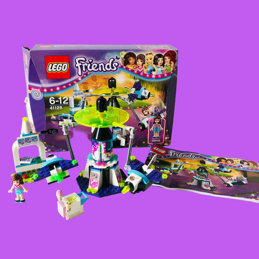 LEGO FRIENDS: Amusement Park Space Ride (41128) 100% Complete With Instructions & Minifigures & Box