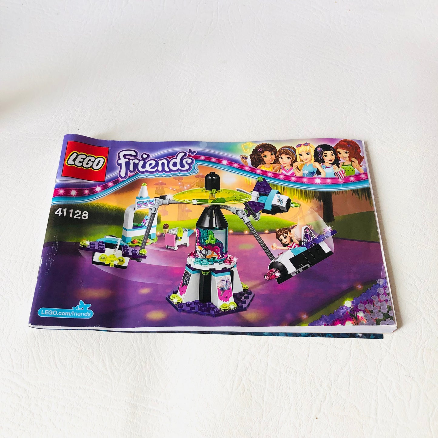 LEGO FRIENDS: Amusement Park Space Ride (41128) 100% Complete With Instructions & Minifigures & Box