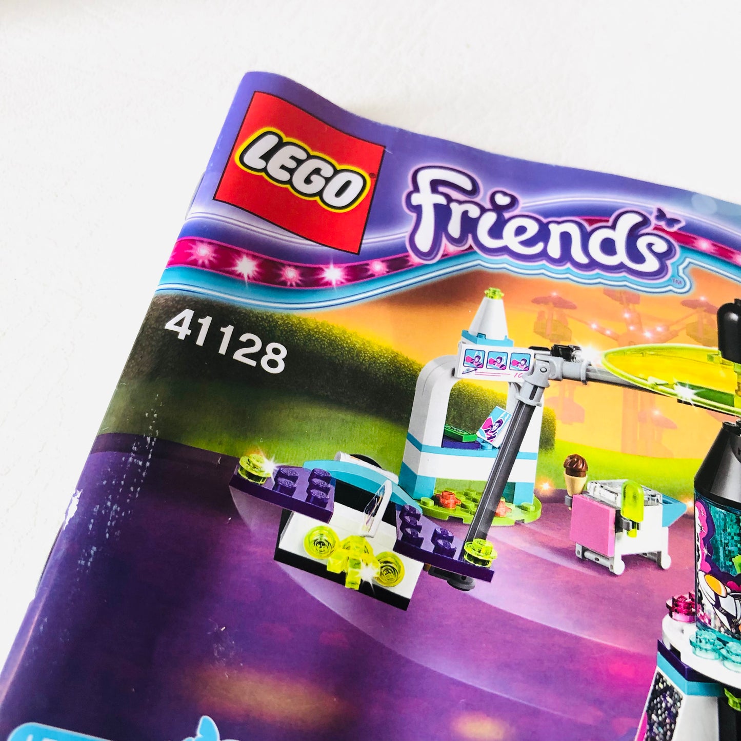 LEGO FRIENDS: Amusement Park Space Ride (41128) 100% Complete With Instructions & Minifigures & Box