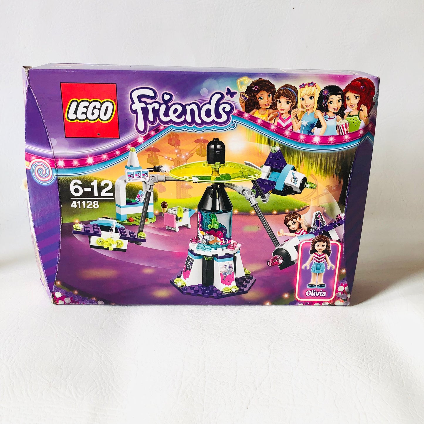 LEGO FRIENDS: Amusement Park Space Ride (41128) 100% Complete With Instructions & Minifigures & Box