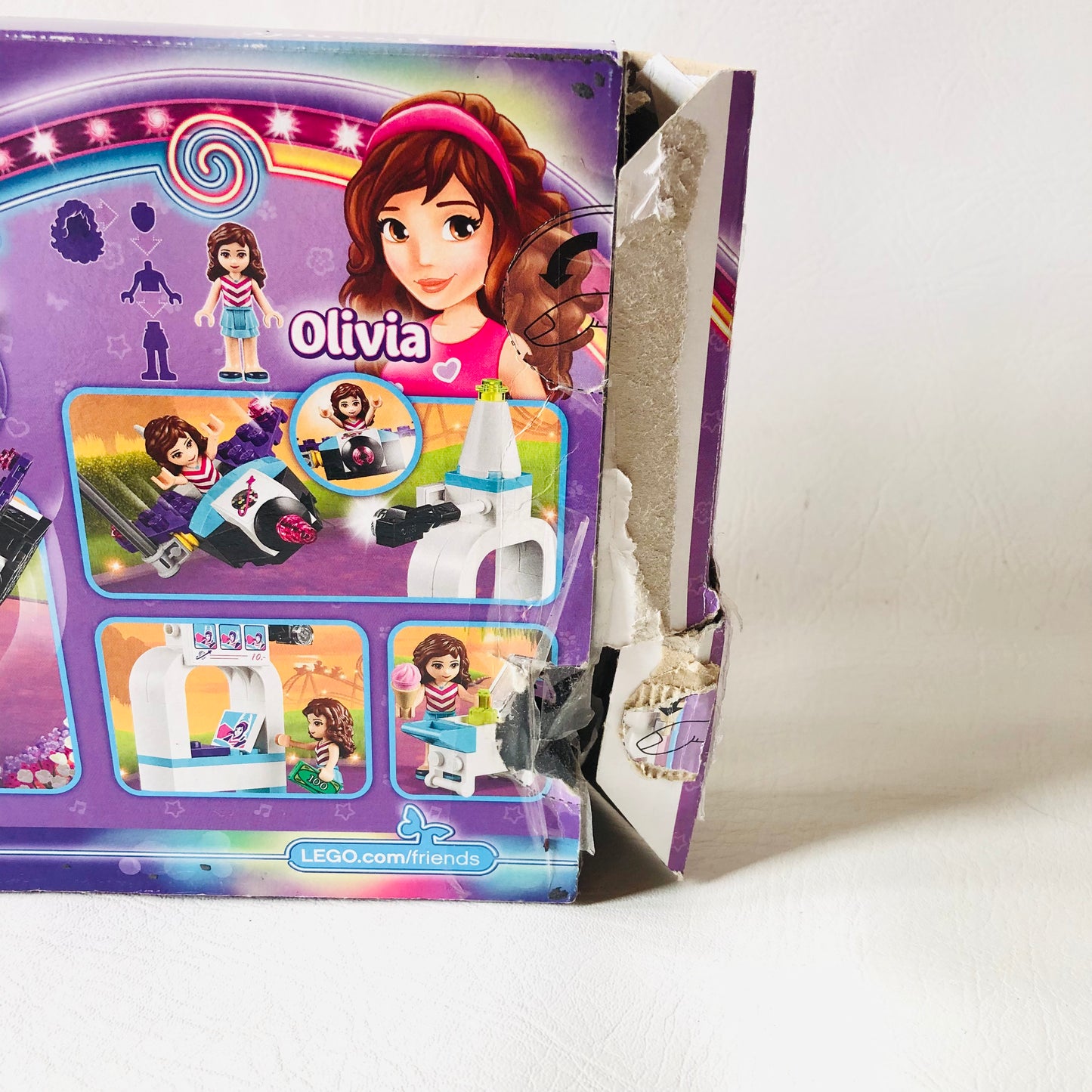 LEGO FRIENDS: Amusement Park Space Ride (41128) 100% Complete With Instructions & Minifigures & Box