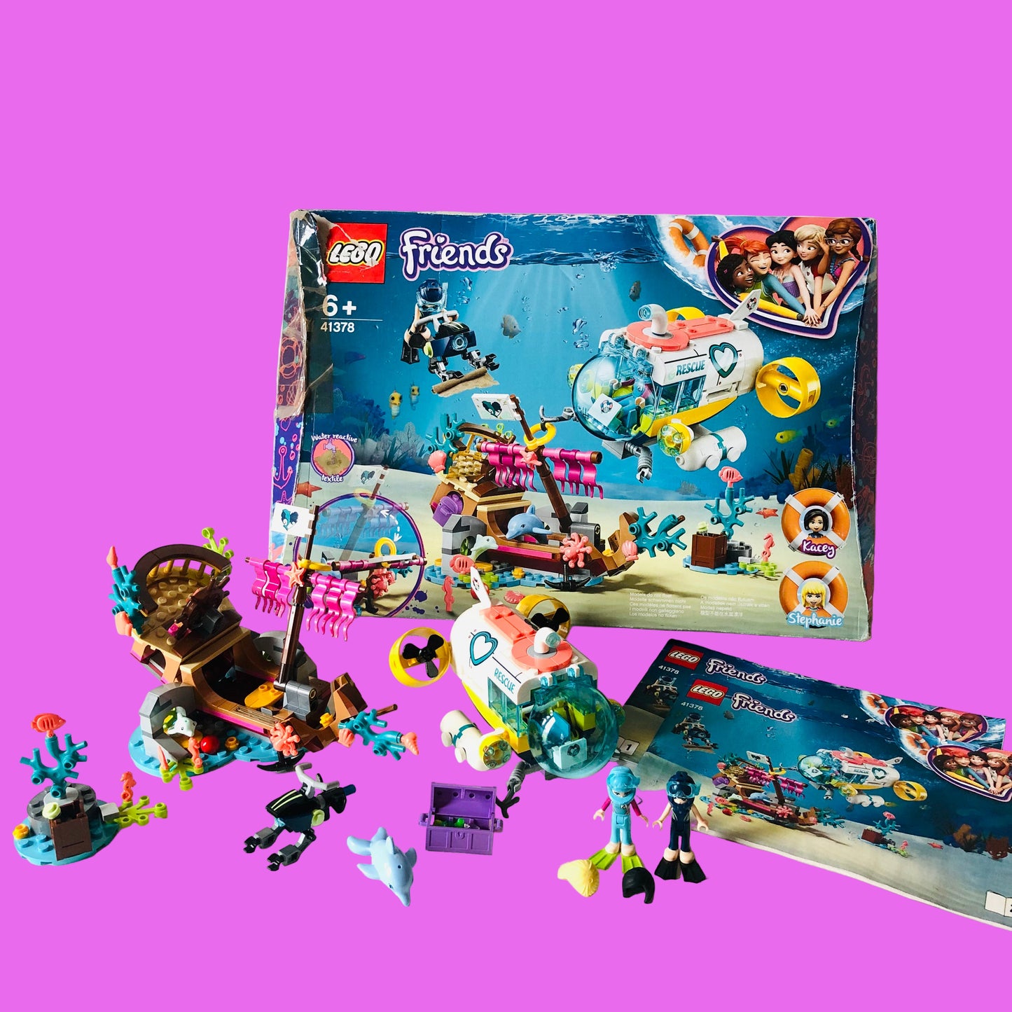 LEGO FRIENDS: Dolphins Rescue Mission (41378) 100% Complete With Instructions & Minifigures & Box