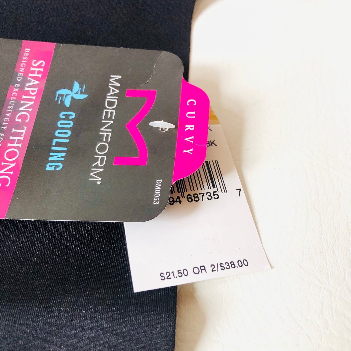 Maidenform Curvy Cooling Shaping Thong Firm Control DM0053 Black Size 4XL NEW