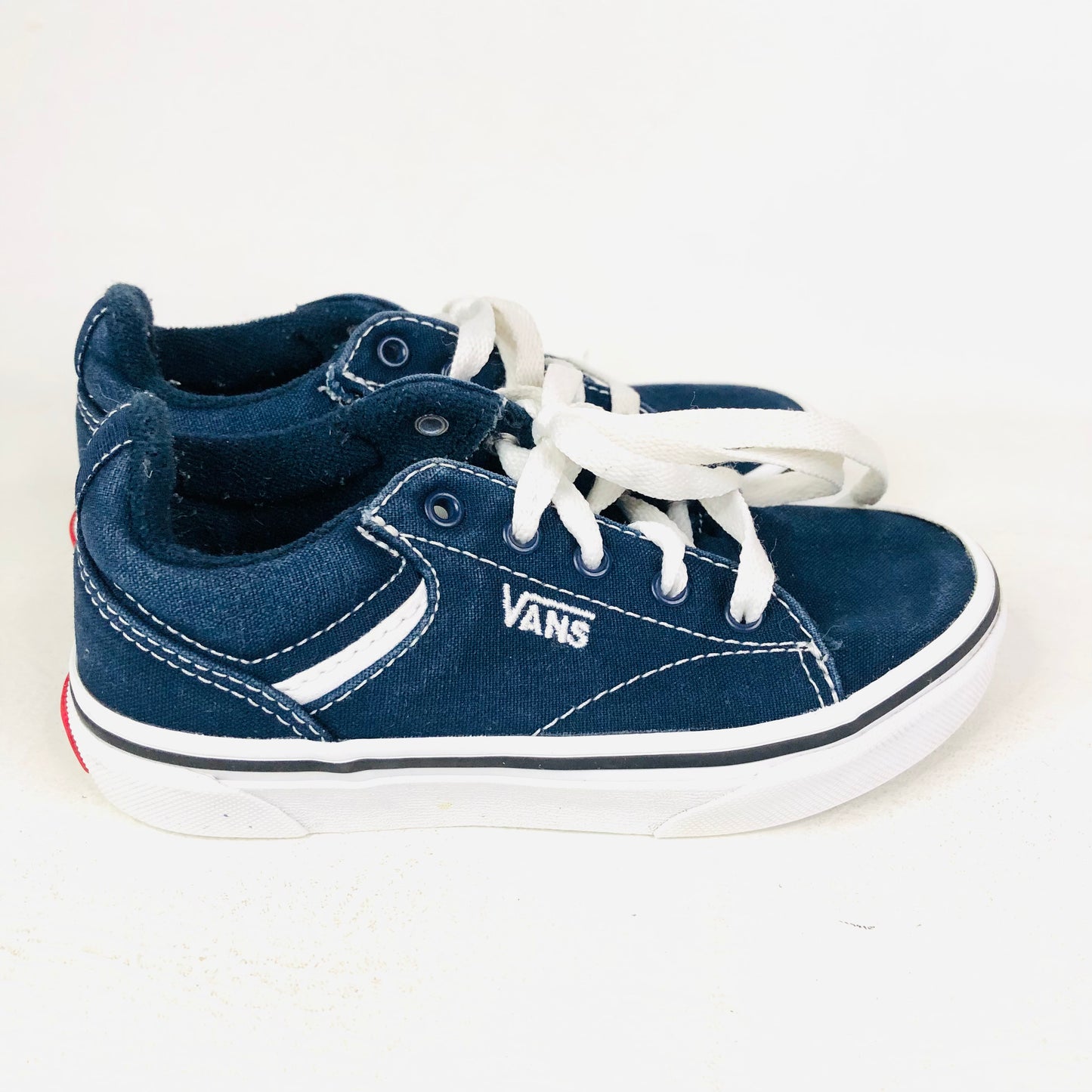 Vans Boys Kids Seldan Low-Top Casual Canvas Trainers Sneakers Navy Blue Size 11 (EU 28)