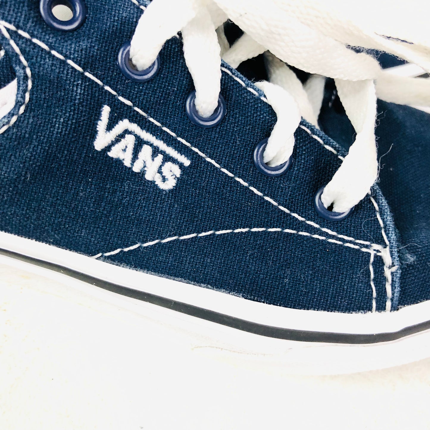Vans Boys Kids Seldan Low-Top Casual Canvas Trainers Sneakers Navy Blue Size 11 (EU 28)
