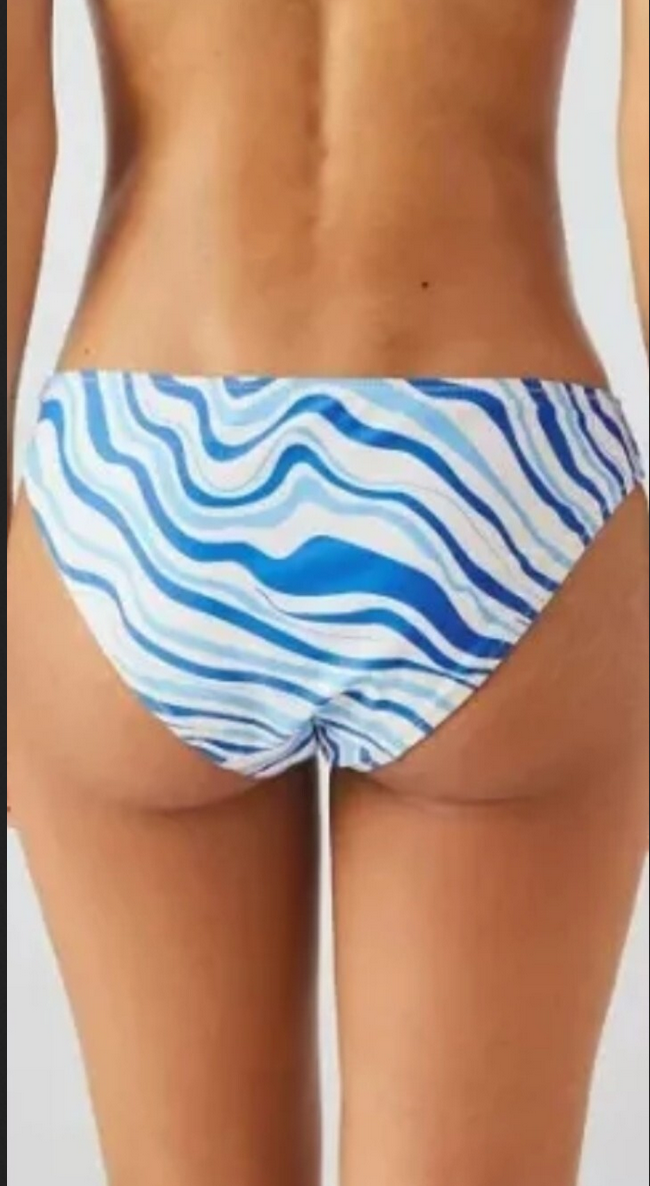 John Lewis Anyday Marble Smooth Bikini Bottoms Blue Size 16 NEW