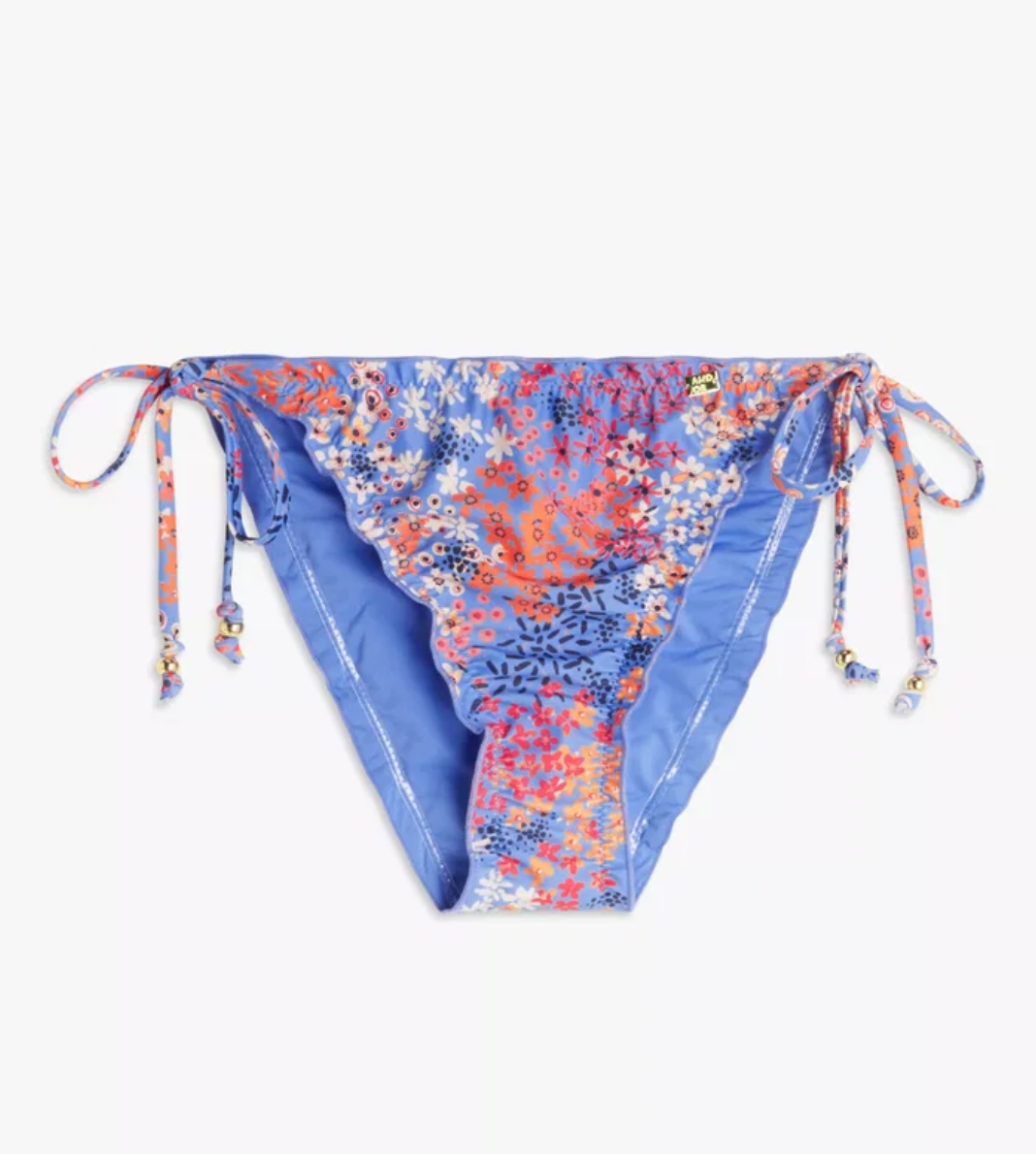 John Lewis AND/OR Ditsy Dreamworld Frill Blue String Bikini Brief Size 16 NEW