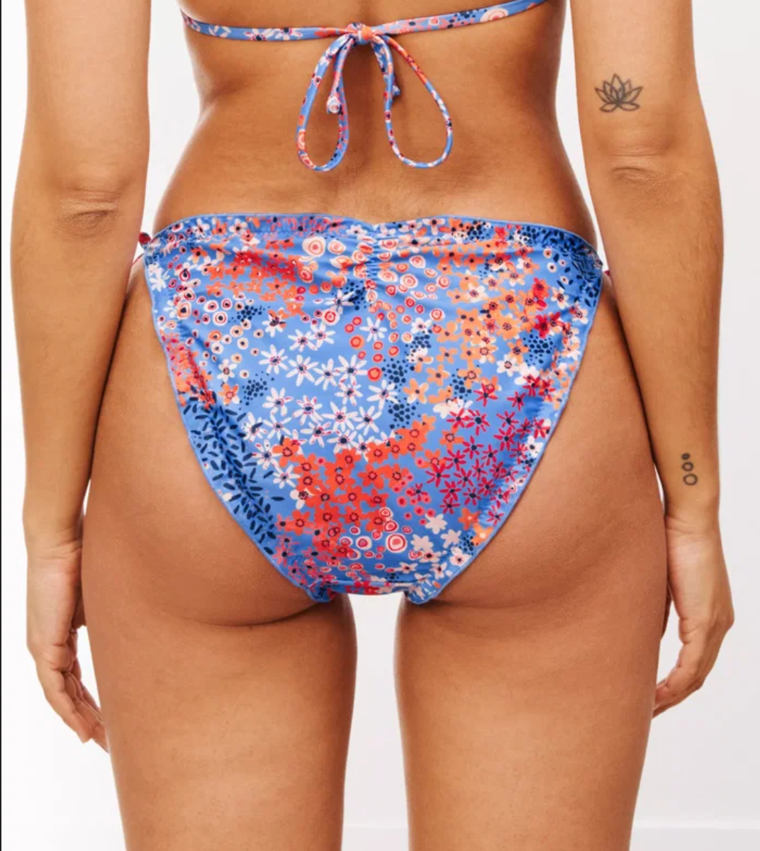 John Lewis AND/OR Ditsy Dreamworld Frill Blue String Bikini Brief Size 16 NEW