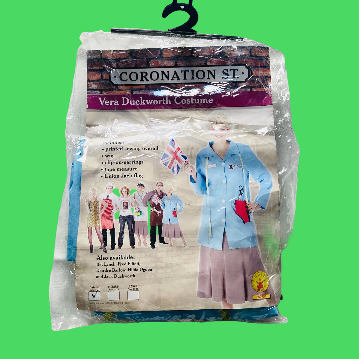 Rubies | Coronation Street | Vera Duckworth | Fancy Dress Costume | Halloween | Size Small (8-10) | Tunic | NEW