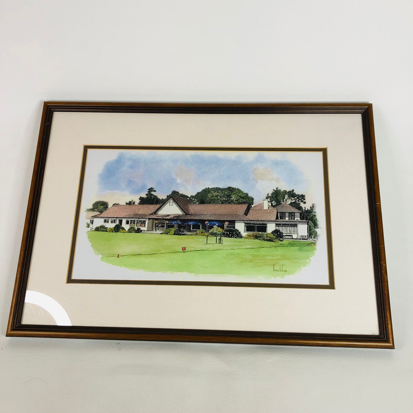 Denys / Denis Le Fevre / Lefevre Golf Club Framed Landscape Watercolour Print