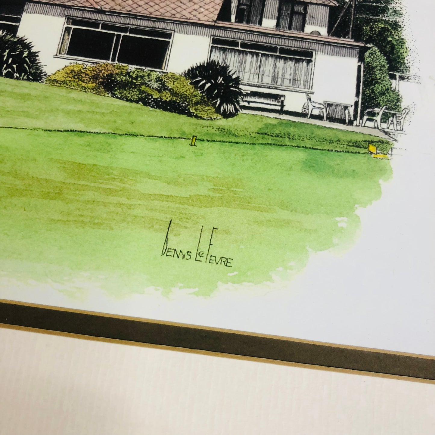 Denys / Denis Le Fevre / Lefevre Golf Club Framed Landscape Watercolour Print