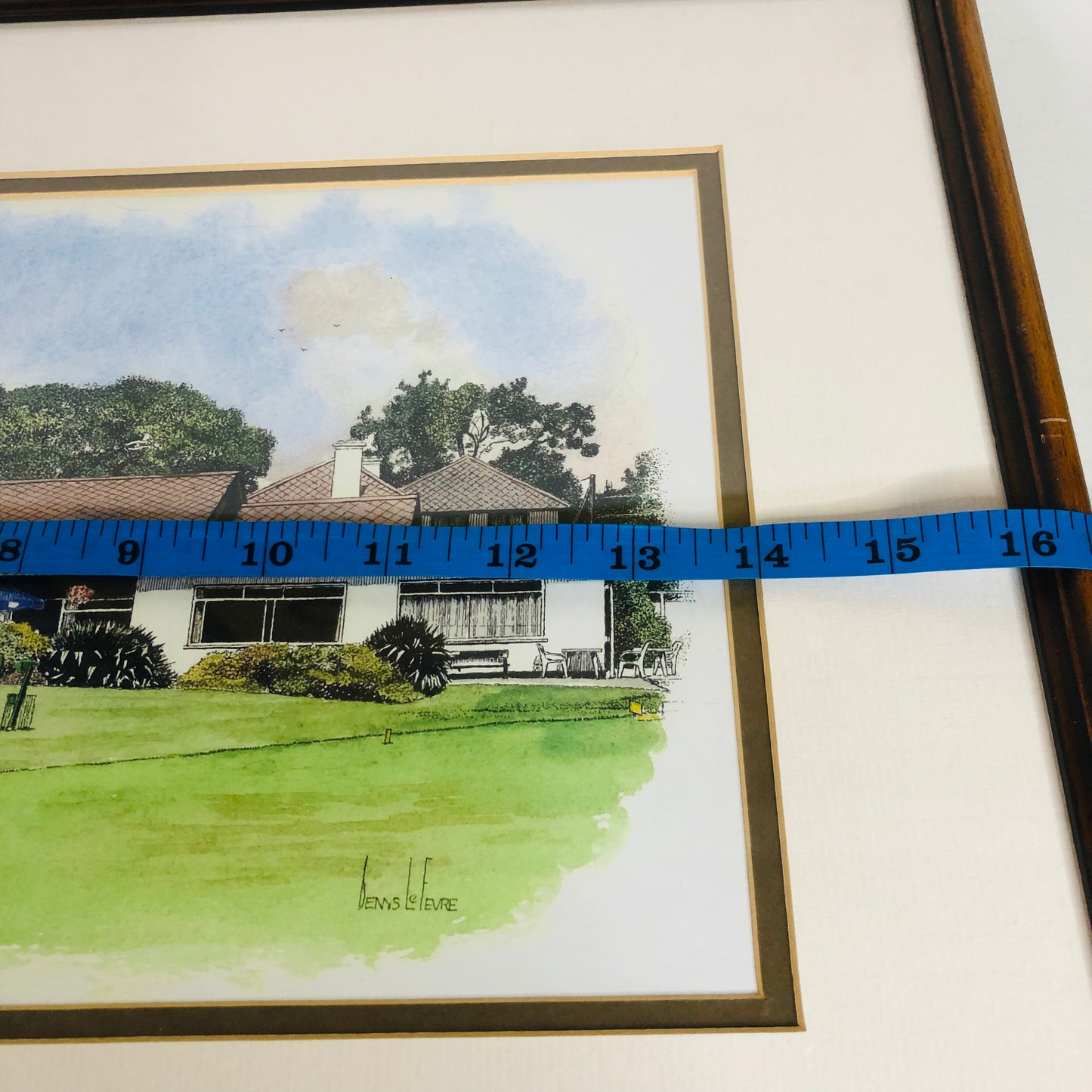 Denys / Denis Le Fevre / Lefevre Golf Club Framed Landscape Watercolour Print