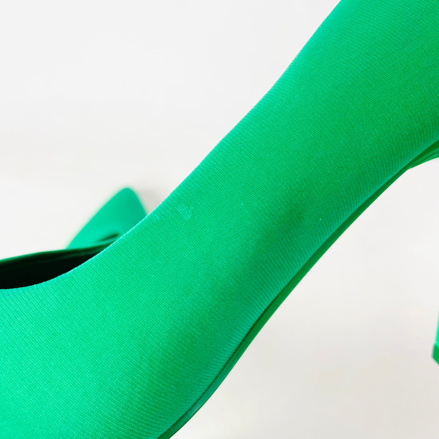 Stradivarius Emerald Green Pointed Court Shoe With Perspex Heels Size 4 (37) NEW