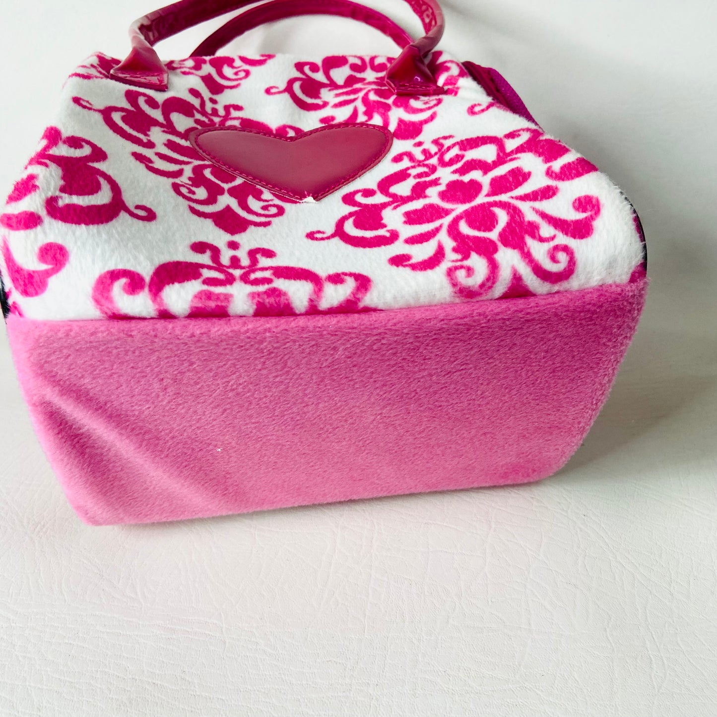 Battat Pucci Pup Grey Schnauzer Dog Pink & White Bow Plush W/ Pink Carry Bag Set