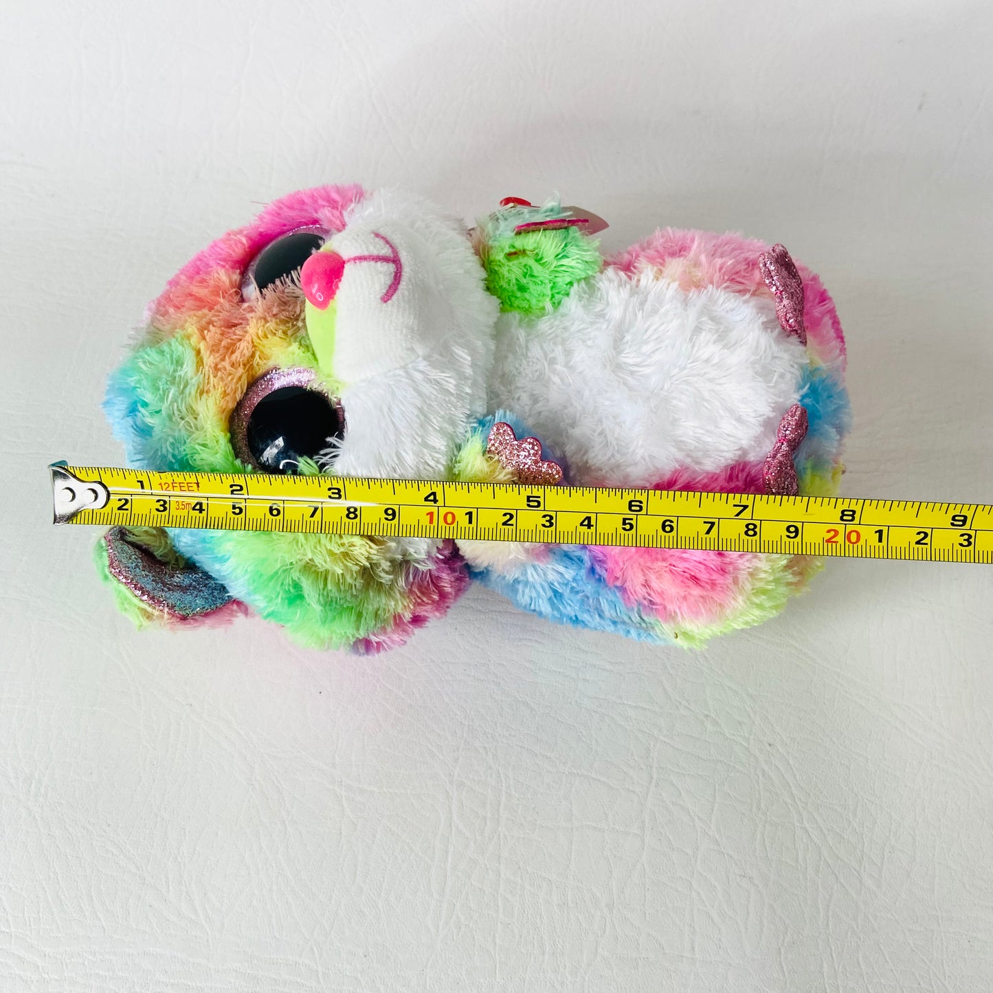 Ty Beanie Boos Hamster Rodney Pink Multi Medium Soft Toy Plush 8 inch / 20 cm