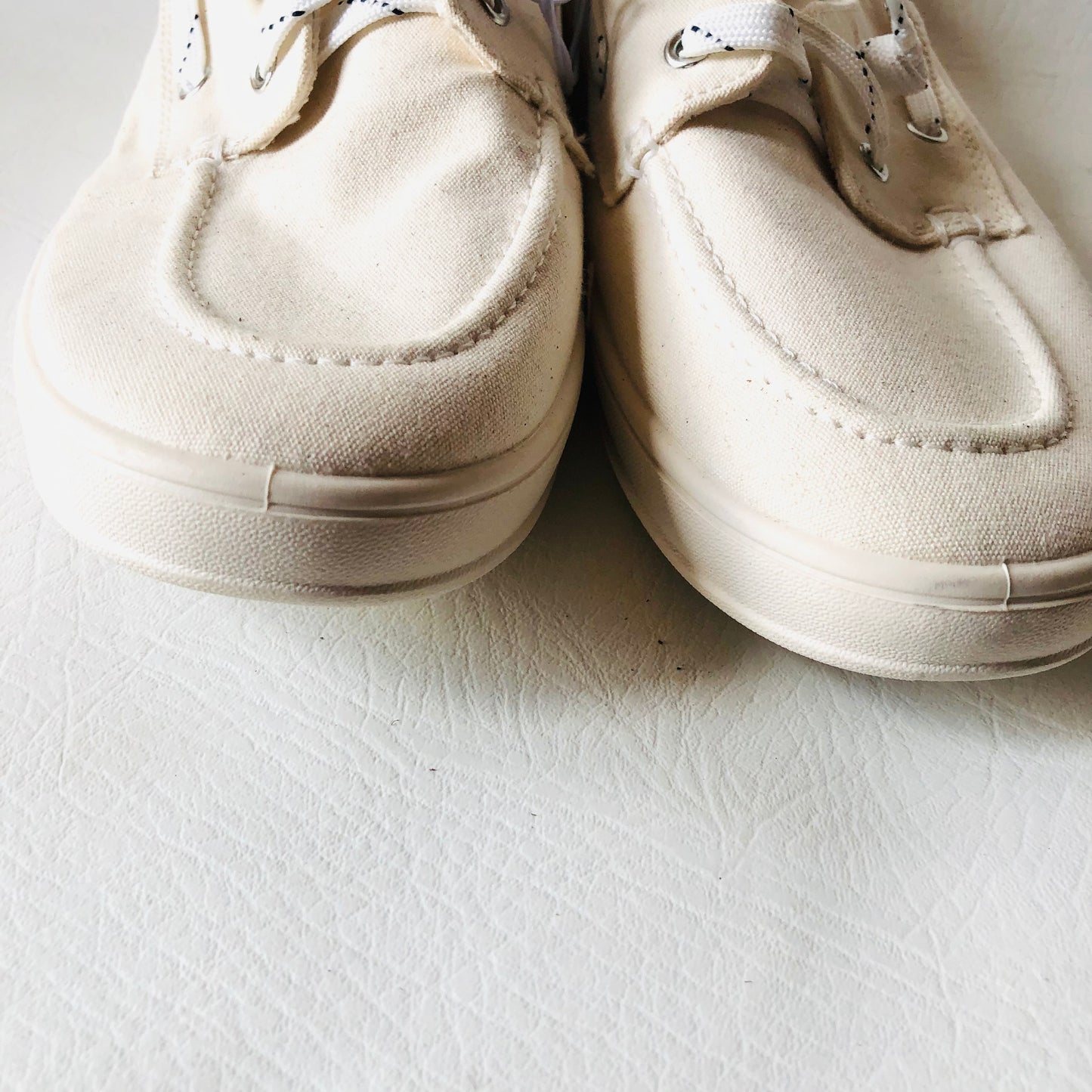 Steve Madden Girl Natural Canvas Cream Galley Boat Sneaker Size UK 7 (EU 40)NEW