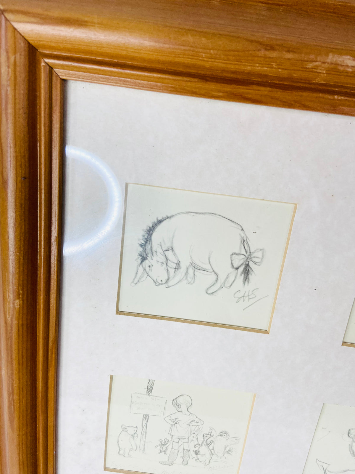 Classic Winnie The Pooh Framed Prints E.H. Shepard - Licensed V&A Museum Art - Nursery Decor Retro