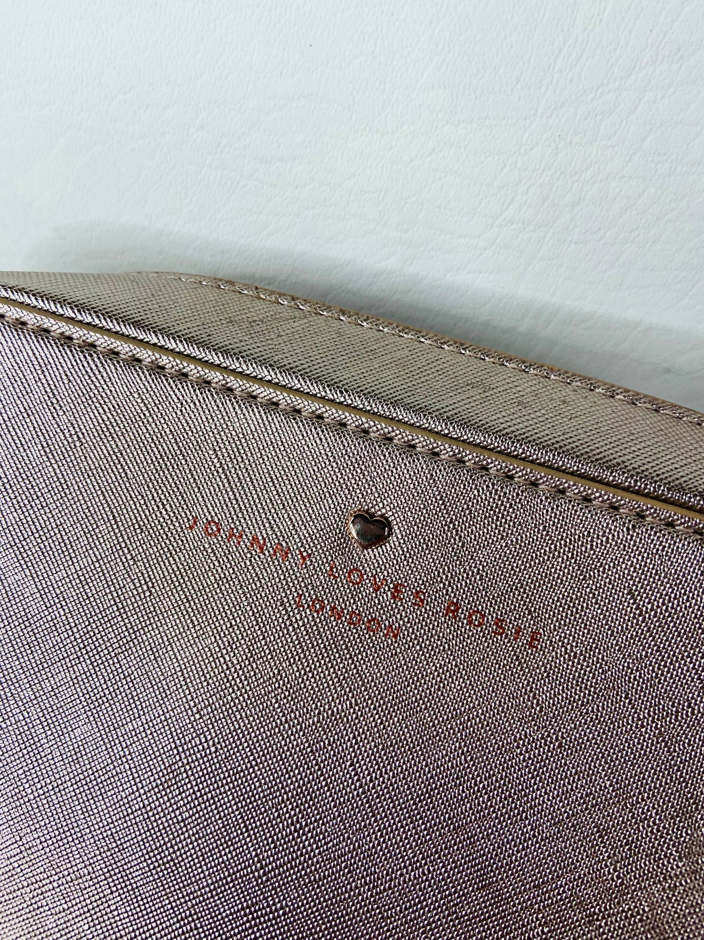 Johnny Loves Rosie Rose Gold Carrie Crossbody Box Bag 20 x 14 x 6cm Personalised "JER"