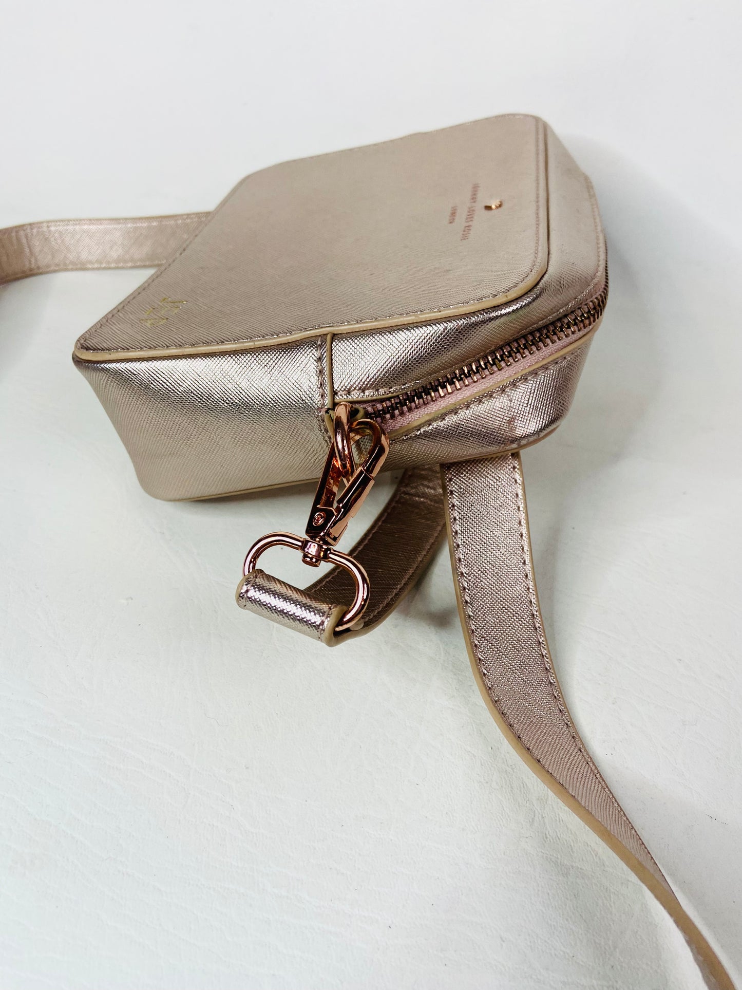 Johnny Loves Rosie Rose Gold Carrie Crossbody Box Bag 20 x 14 x 6cm Personalised "JER"