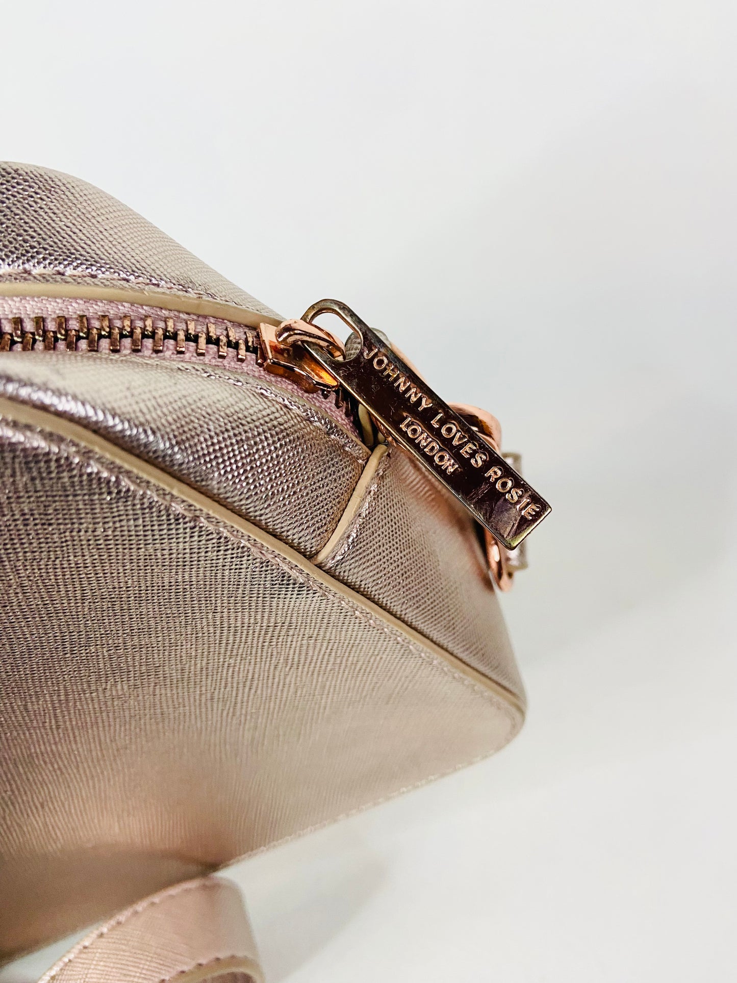 Johnny Loves Rosie Rose Gold Carrie Crossbody Box Bag 20 x 14 x 6cm Personalised "JER"