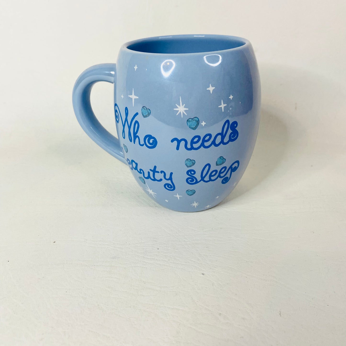 Disney Store Princes Cinderella Who Needs Beauty Sleep Ceramic Mug / Coffee Cup