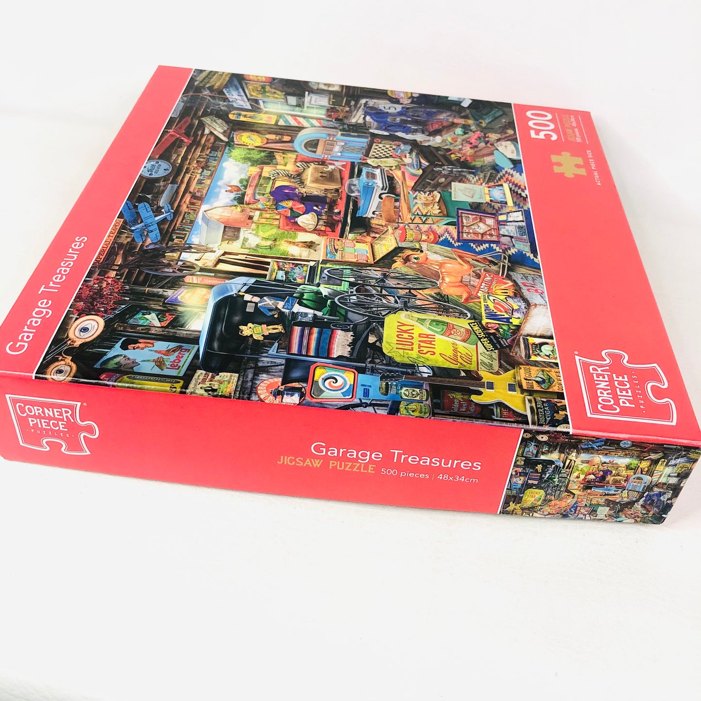Corner Piece Garage Treasures Jigsaw Puzzle 500 Pieces - Complete