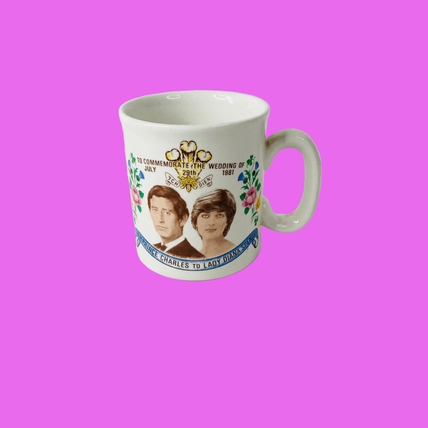 Bridgewood Vintage Royal Wedding Commemorative Mug Prince Charles And Diana 1981