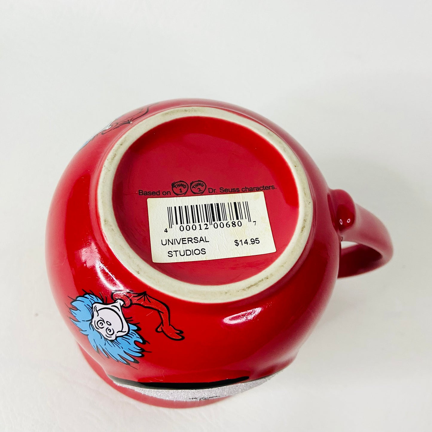 "Thing 1" Red Coffee Cup Tea Mug Universal Studio Islands of Adventure Dr Seuss 2007 NEW