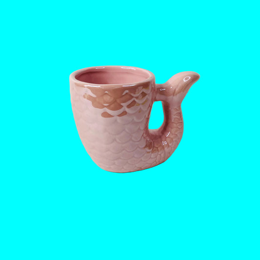 Primark Home Mermaid Tail Textured Scales Pink Ceramics Coffee Tea Mug