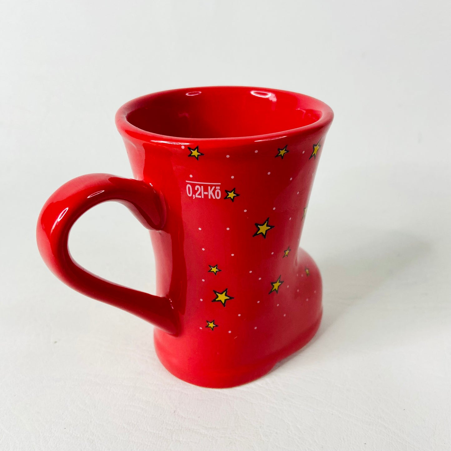 2x Small Christmas Market Boot Mugs - Munich & Manchester Mulled Wine Glühwein - Red & Mustard