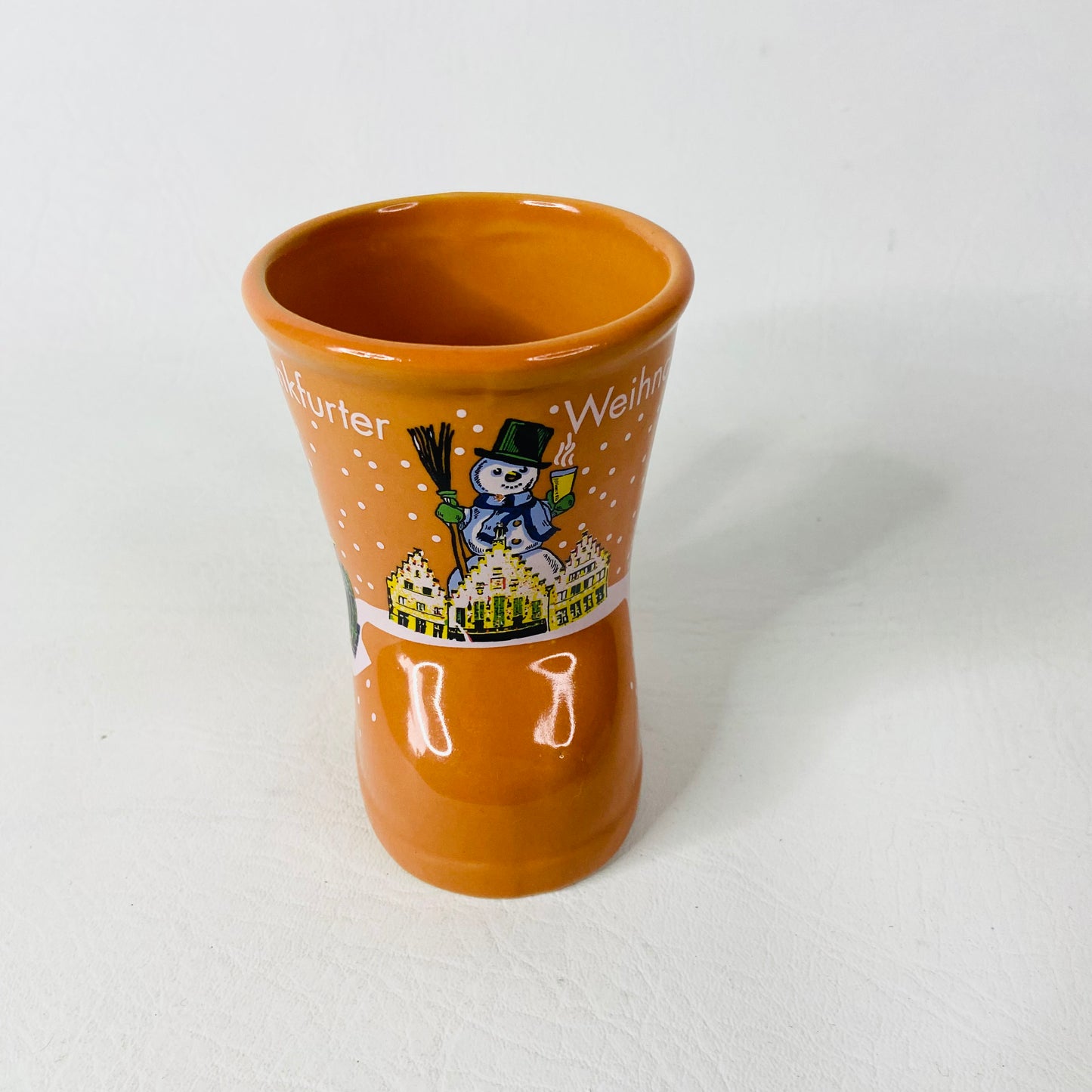 2x Small Christmas Market Boot Mugs - Munich & Manchester Mulled Wine Glühwein - Red & Mustard