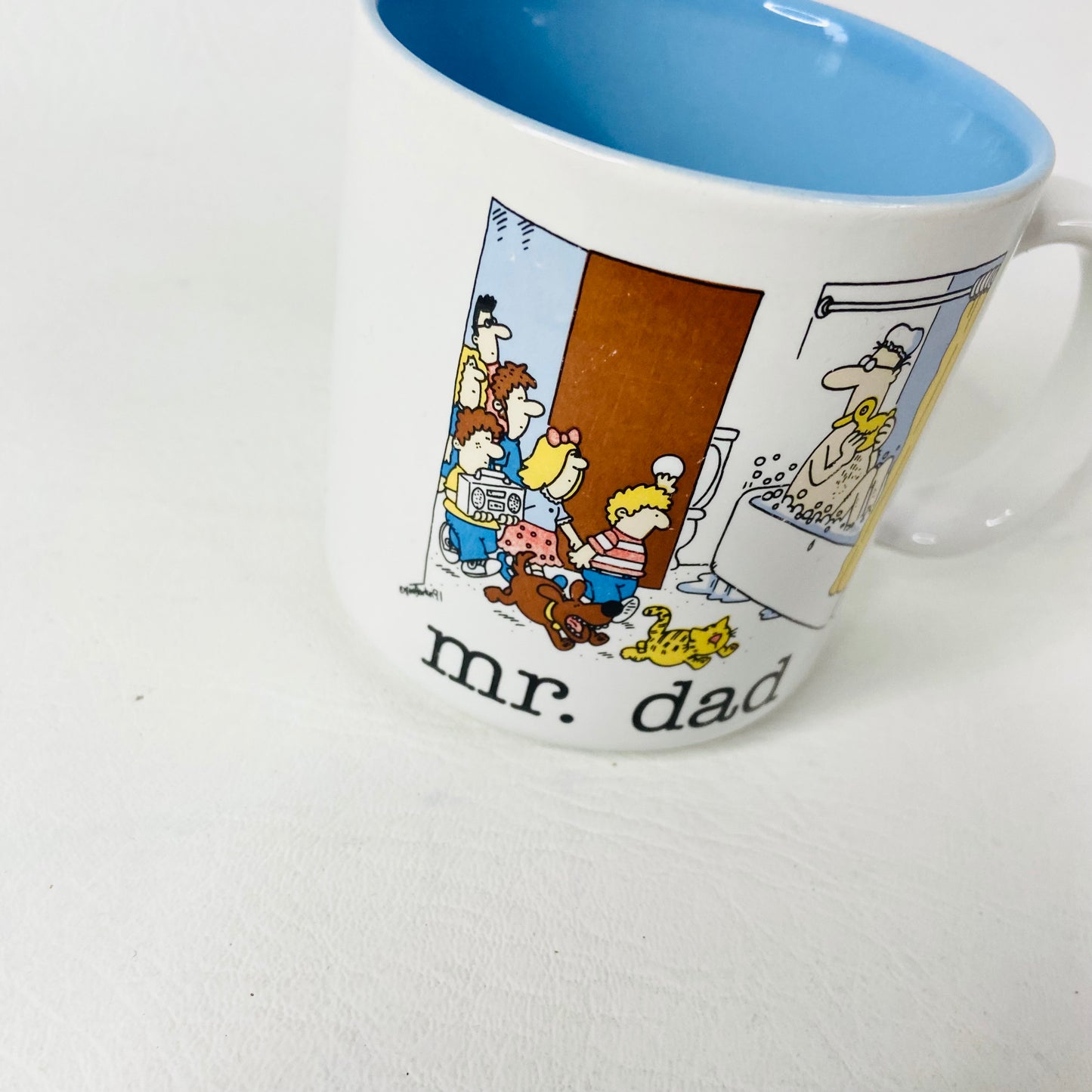 Jim Benton Mr Dad Funny Comic Novelty 1990s Coffee Mug Vintage