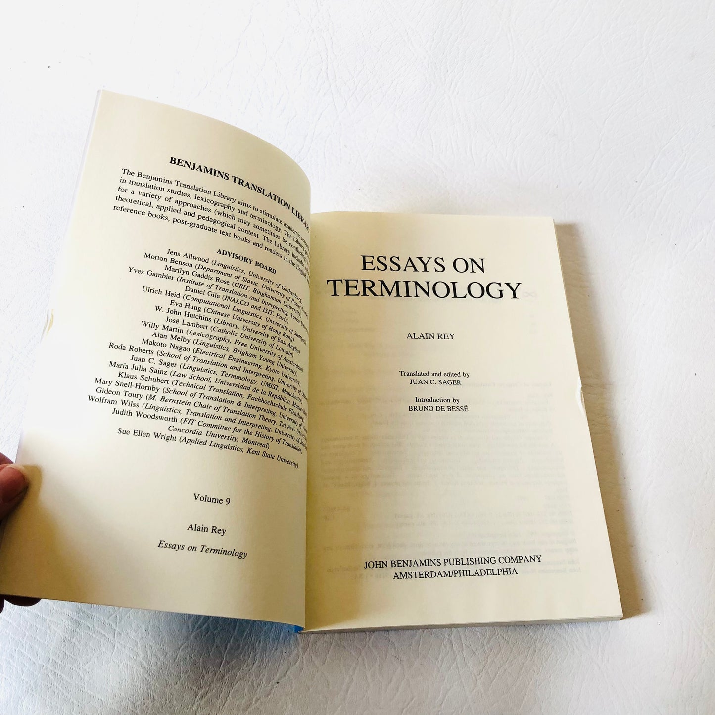 Essays on Terminology - Alain Rey - Benjamins Translation Library - 1995 Book - Linguistics & Translation Studies