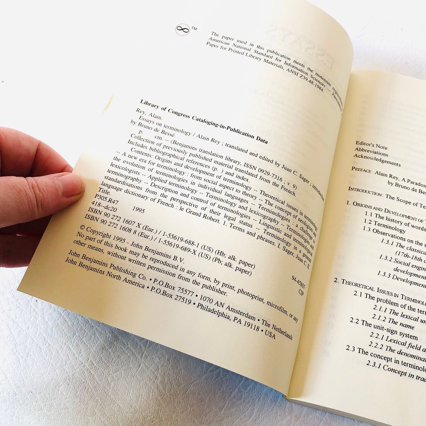 Essays on Terminology - Alain Rey - Benjamins Translation Library - 1995 Book - Linguistics & Translation Studies