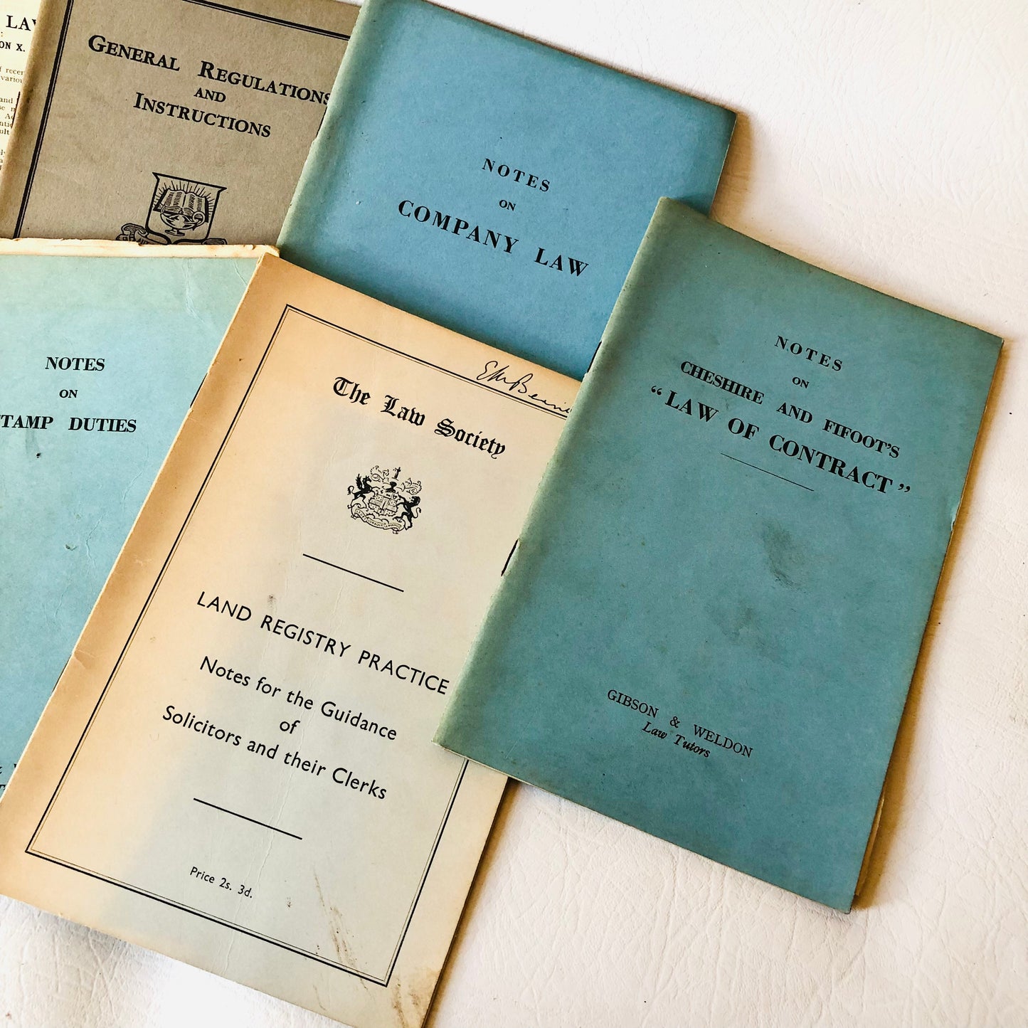 Vintage Mid Century 1950s Gibson & Weldon Law Revision Booklet Bundle Joblot History Collection