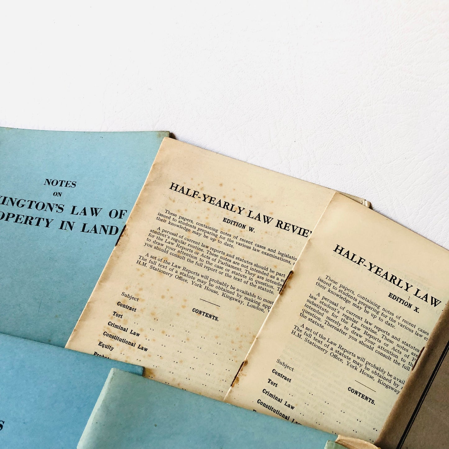 Vintage Mid Century 1950s Gibson & Weldon Law Revision Booklet Bundle Joblot History Collection