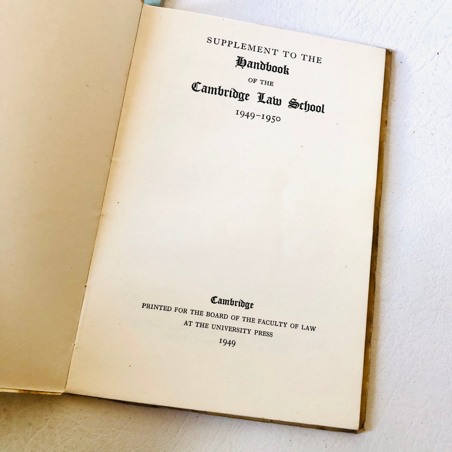 Vintage 1949 Cambridge University & Downing College Student Regulations Trio - Law, Compendium & Club Rules