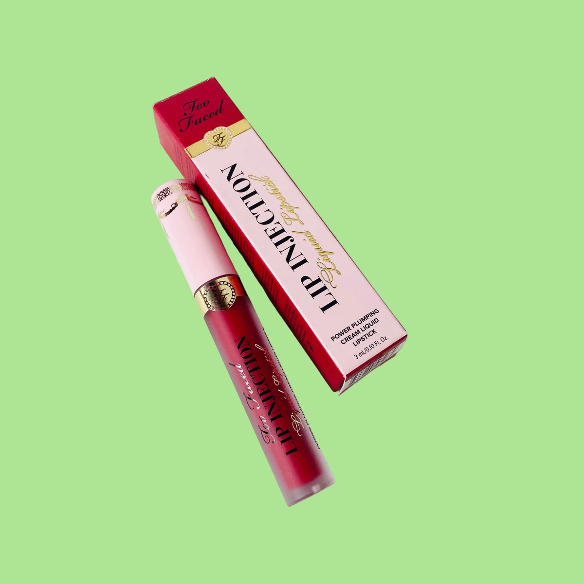 Too Faced Lip Injection Power Plumping Cream Liquid Lipstick Infatuated Red NEW RRP £24