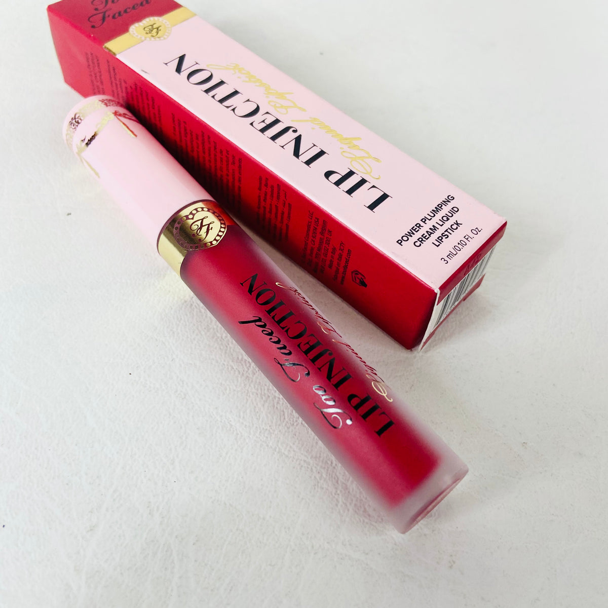 Too Faced Lip Injection Power Plumping Cream Liquid Lipstick Infatuated Red NEW RRP £24