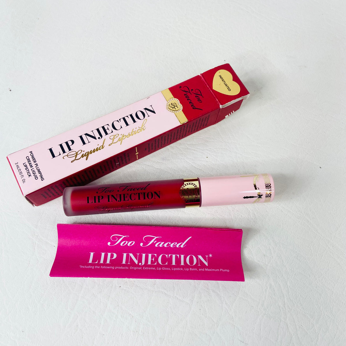 Too Faced Lip Injection Power Plumping Cream Liquid Lipstick Infatuated Red NEW RRP £24