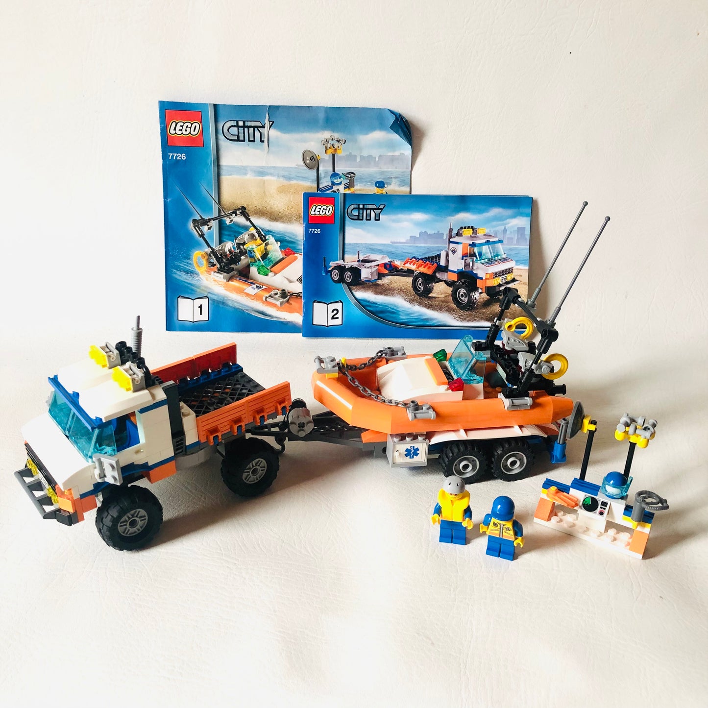 LEGO City: Coast Guard Truck With Speed Boat (7726) 100% Complete With Instructions & Minifigures